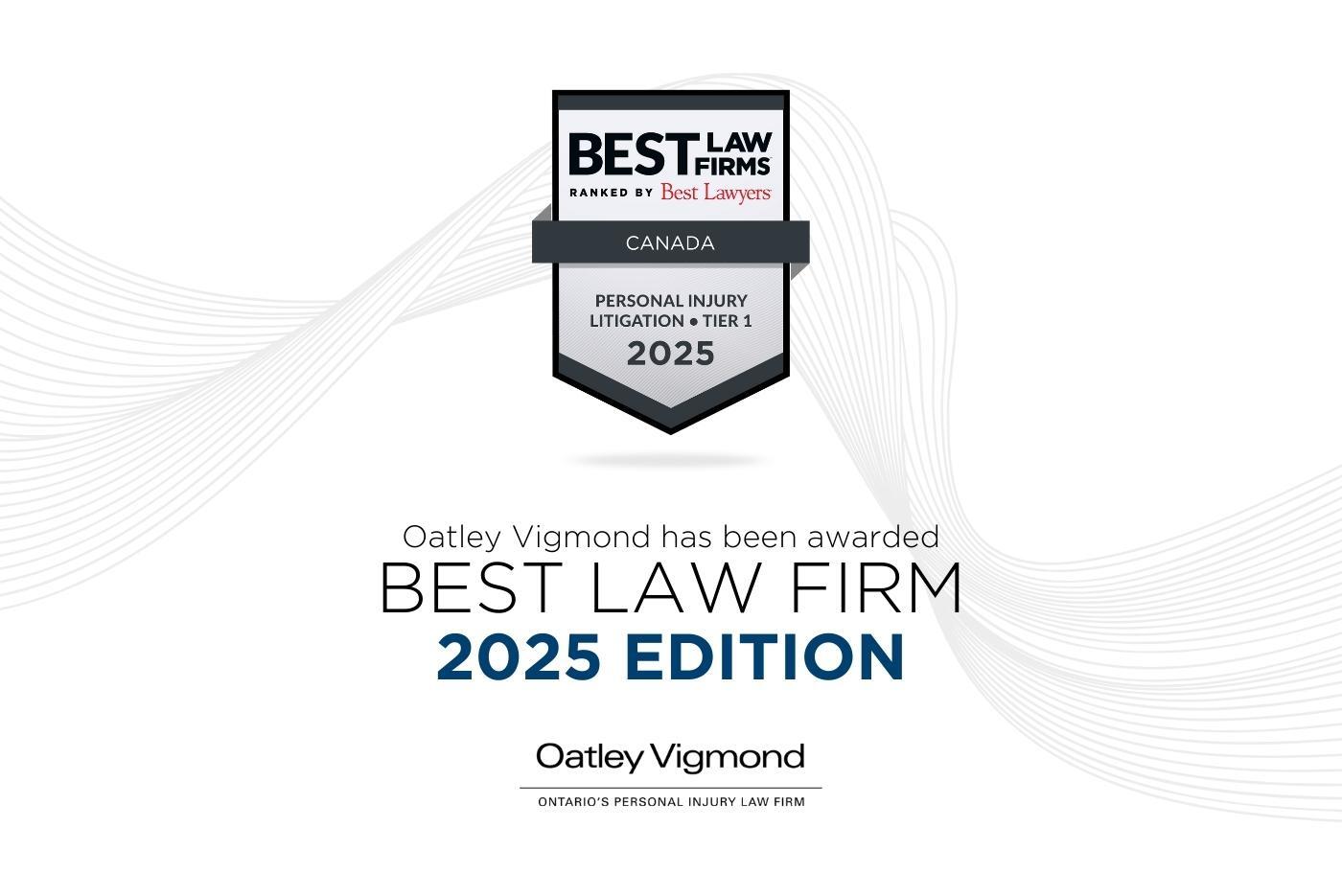 Oatley Vigmond Awarded Best Law Firm in 2025 Edition of Best Law Firms™